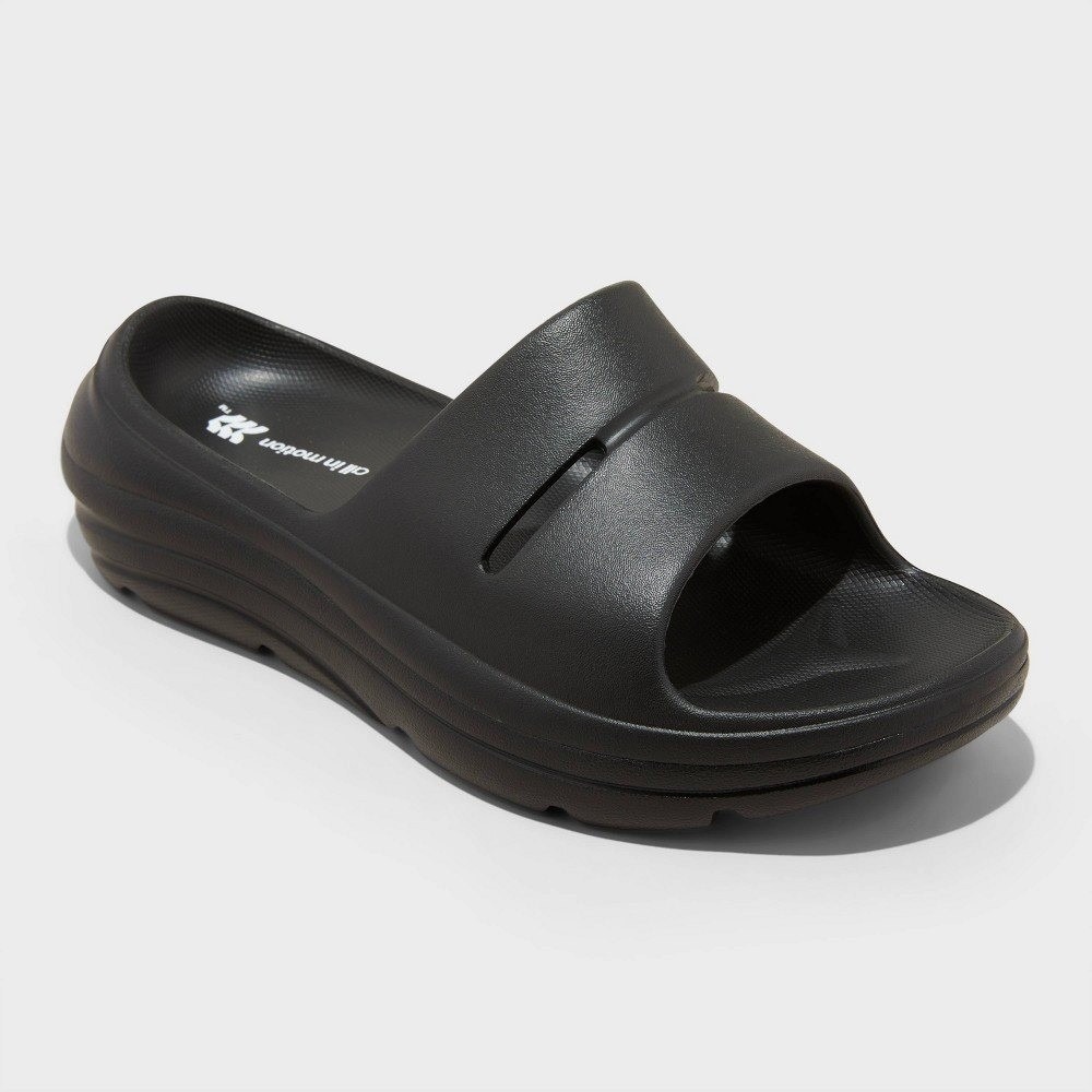 Women's Slide Sandals All In Motion Nox EVA Black 9 New With Tags